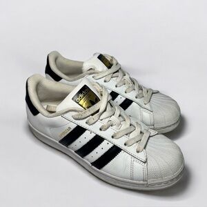 Adidas Superstar Originals Core White Black Low Leather Skateboard Gold Men's 6